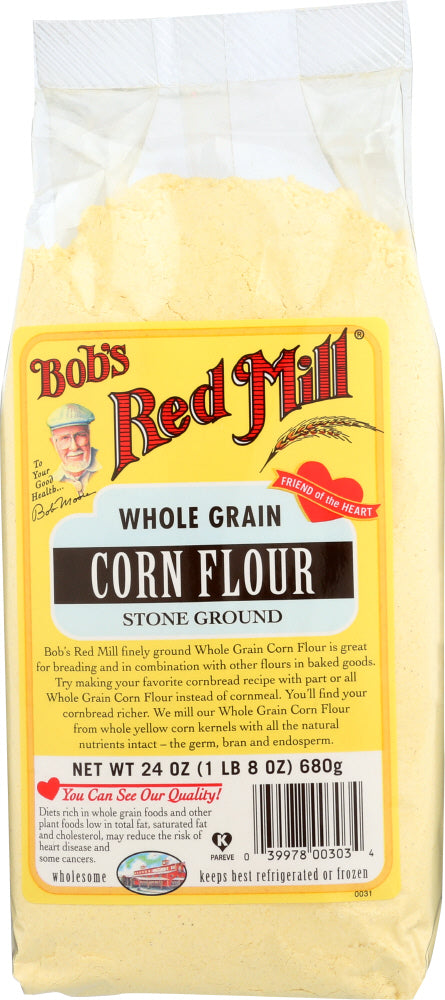 BOBS RED MILL: Whole Grain Corn Flour, 24 oz