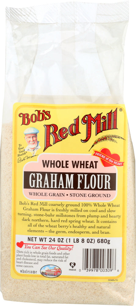 BOBS RED MILL: Flour Graham Stone Ground, 24 oz