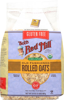 BOBS RED MILL: Organic Old Fashioned Rolled Oats Gluten Free, 32 oz