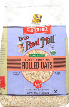 BOBS RED MILL: Gluten Free Organic Quick Cooking Rolled Oats, 32 oz