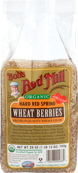 BOB'S RED MILL: Organic Hard Red Spring Wheat Berries, 28 oz