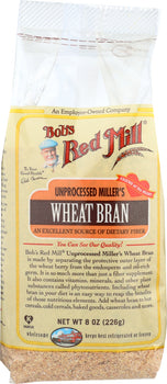 BOBS RED MILL: Unprocessed Miller's Wheat Bran, 8 Oz