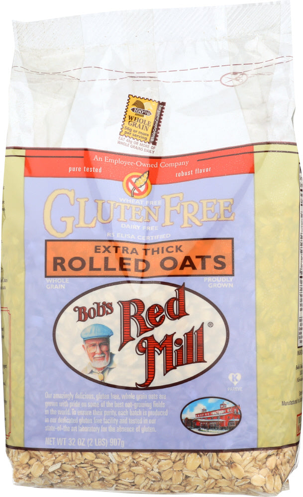 BOBS RED MILL: Gluten Free Extra Thick Rolled Oats, 32 Oz