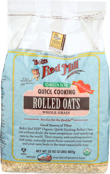 BOBS RED MILL: Organic Quick Cooking Rolled Oats, 32 oz