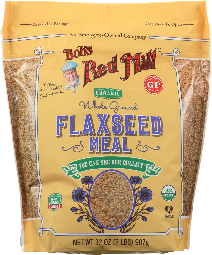 BOBS RED MILL: Organic Whole Ground Flaxseed Meal, 32 oz