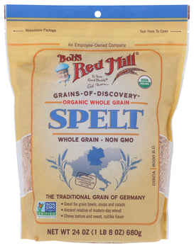 BOB'S RED MILL: Organic Whole Grain Spelt, 24 oz