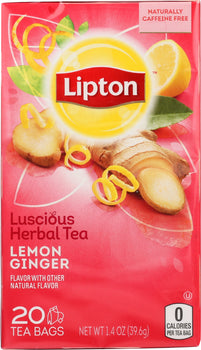 LIPTON: Tea Herbal Lemon Ginger, 20 bg