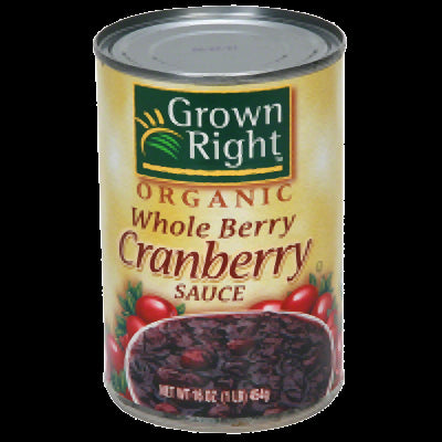 GROWN RIGHT: Whole Berry Cranberry Sauce, 16 oz