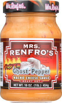 MRS. RENFRO'S GOURMET: Ghost Pepper Nacho Cheese Sauce Scary Hot, 16 oz