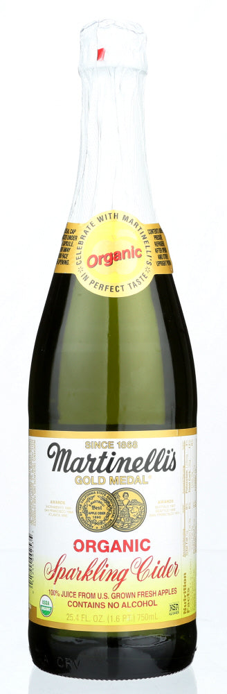 MARTINELLI: Organic Sparkling Cider Juice, 25.4 fo