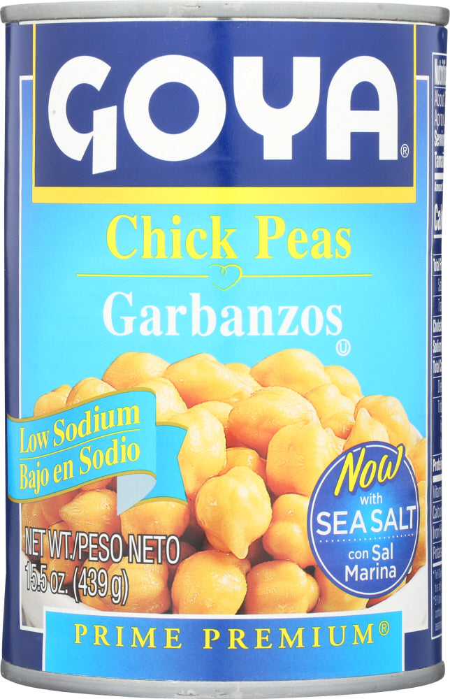 GOYA: Low Sodium Chick Peas, 15.5 oz