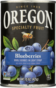 OREGON: Blueberries In Light Syrup, 15 oz