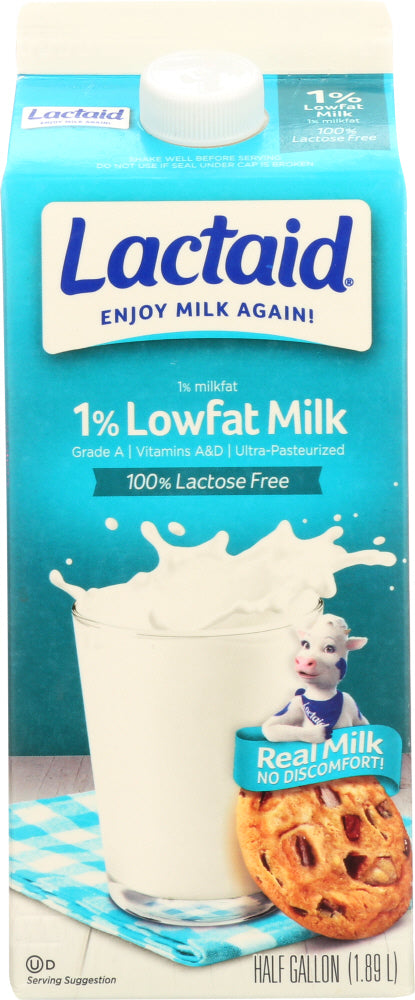 LACTAID: Milk 100% Lactose Free 1% Lowfat, 64 oz