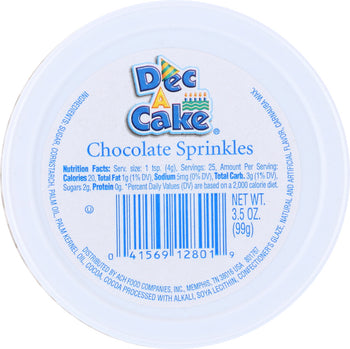 DEC A CAKE: Sprinkles Chocolate Cup, 3.5 oz