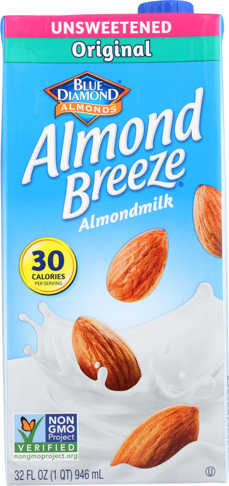 BLUE DIAMOND: Almond Breeze Original Unsweetened Almondmilk, 32 oz