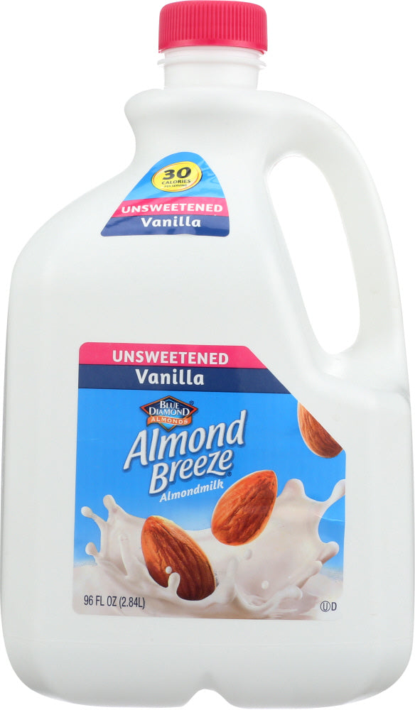 BLUE DIAMOND: Almond Breeze Vanilla Unsweetened, 96 oz