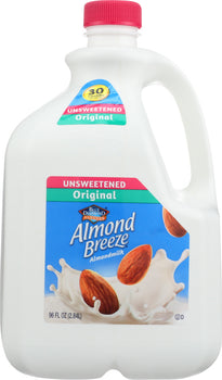 BLUE DIAMOND: Almond Breeze Unsweetened Original Almondmilk, 96 oz