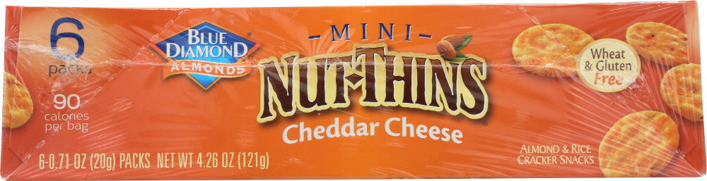 BLUE DIAMOND: Cheddar Cheese Nut Thins Mini, 4.26 oz