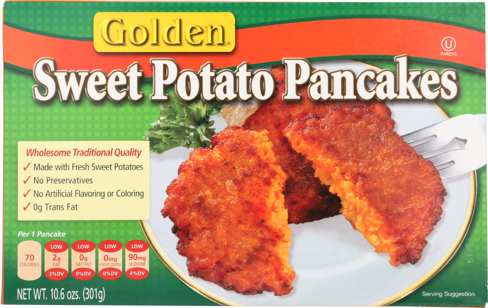 GOLDEN: Sweet Potato Pancakes 8 Packs, 10.6 oz