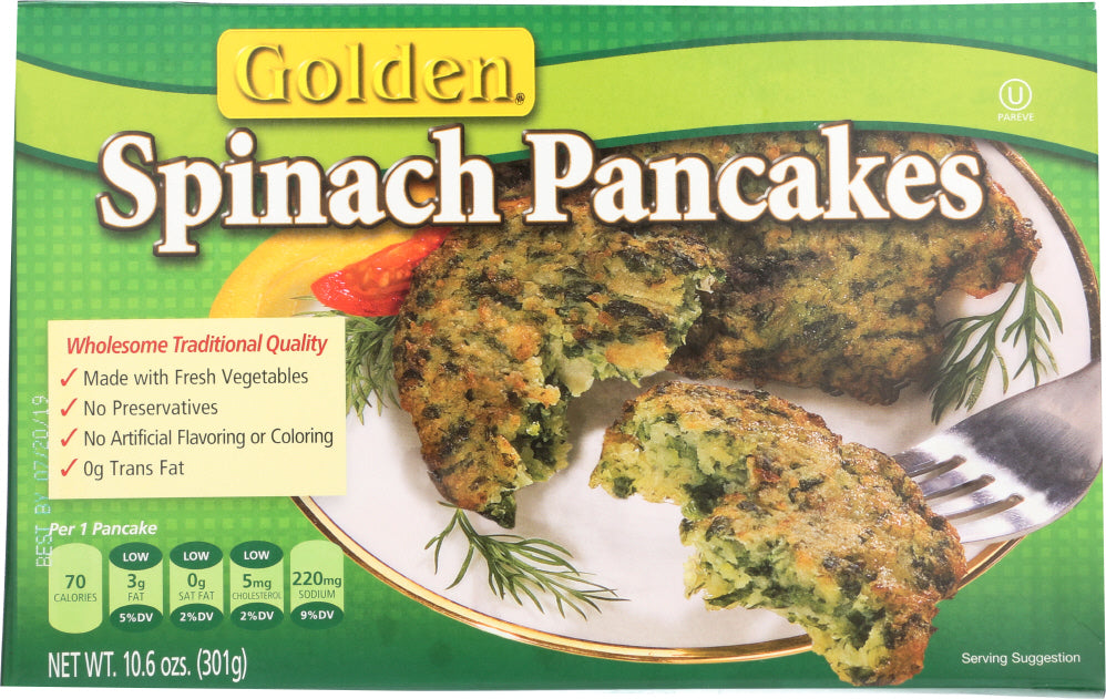 GOLDEN: Pancake Potato Spinach 8 Count, 10.6 oz