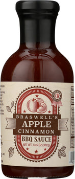 BRASWELL: Sauce Apple Cinnamon BBQ, 13.5 oz