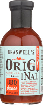 BRASWELL: Sauce BBQ Original, 13.5 oz