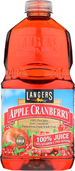 LANGERS: Juice 100% Apple Cranberry, 64 oz