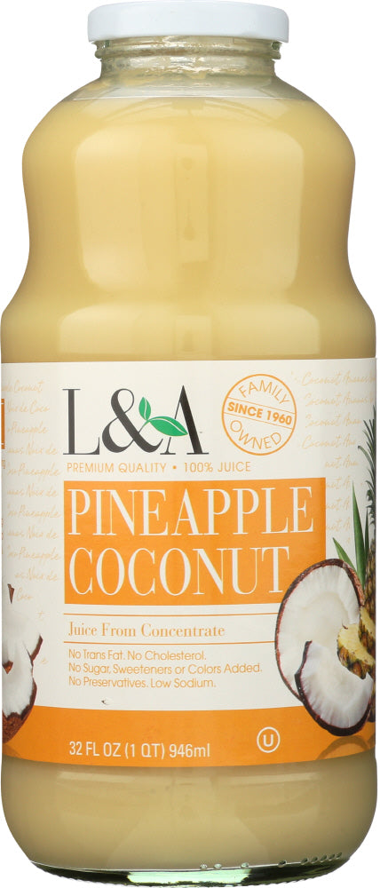 L & A: Pineapple Coconut Juice, 32 oz