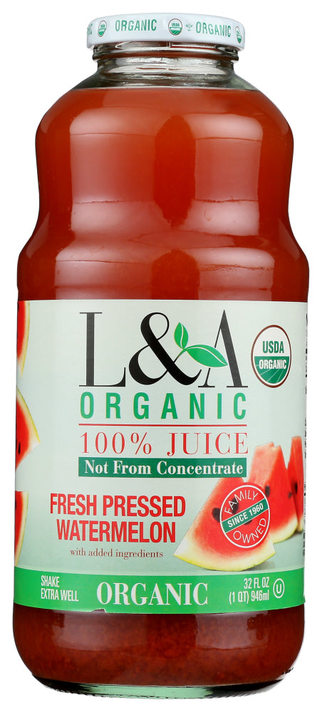 L & A JUICE: Organic Watermelon Juice, 32 oz