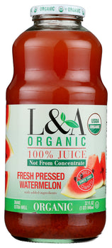 L & A JUICE: Organic Watermelon Juice, 32 oz