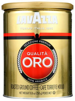 LAVAZZA: Qualita Oro Roasted Ground Coffee Can, 8.80 oz