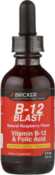 BRICKER LABS: Blast B12 Vitamin B12 and Folic Acid, 2 oz