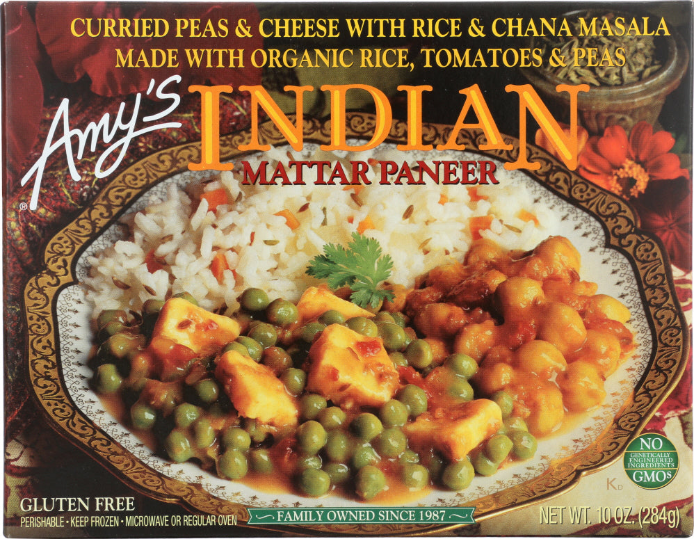 AMY'S:  Indian Mattar Paneer, 10 Oz