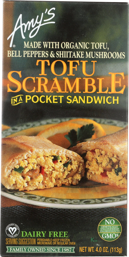 AMY'S:  Tofu Scramble in a Pocket Sandwich, 4 oz