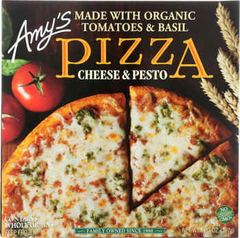 AMYS: Cheese and Pesto Pizza, 14 oz