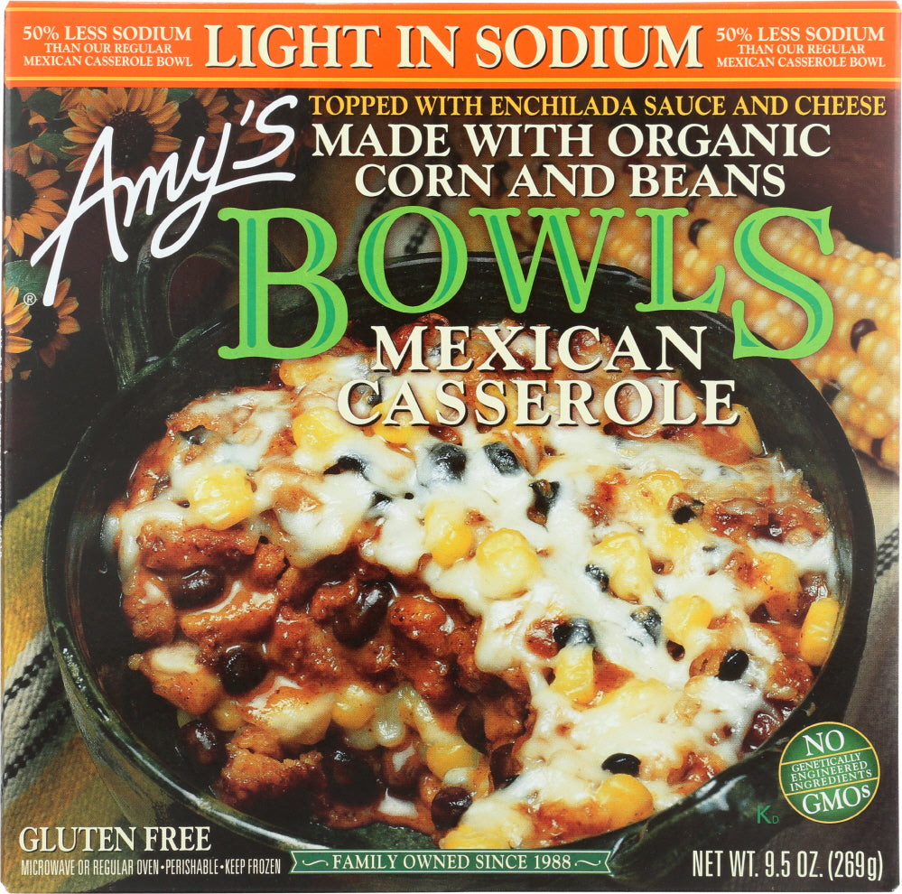 AMYS: Light in Sodium Mexican Casserole Bowls, 9.50 oz