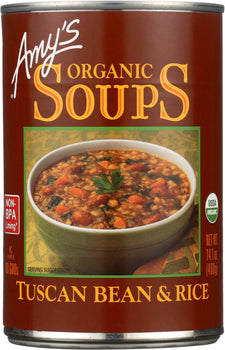 AMY'S: Organic Soup Tuscan Bean and Rice, 14.1 oz