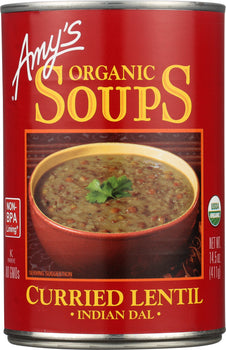 AMYS: Soup Curried Lentil Gluten Free, 14.5 oz