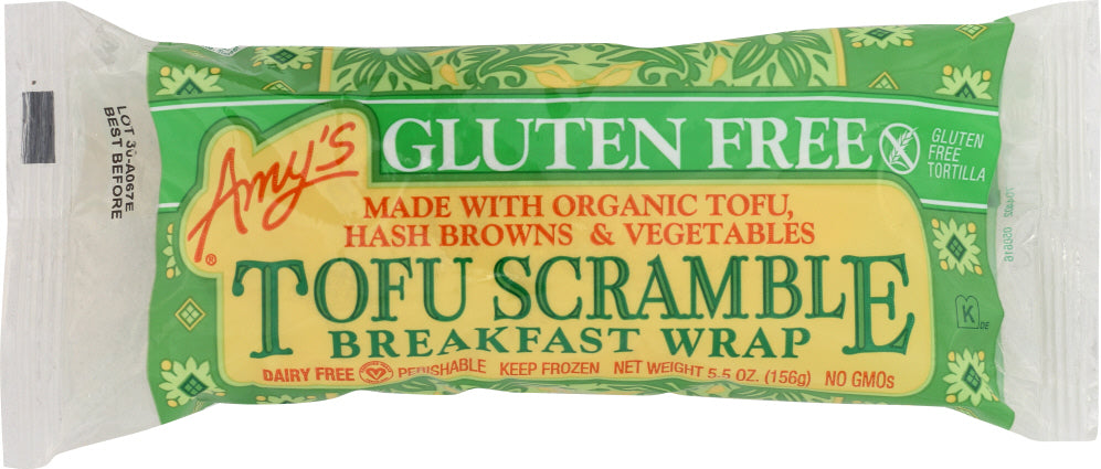 AMY'S: Gluten Free Tofu Scramble Breakfast Wrap, 5.5 oz