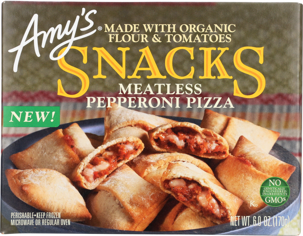 AMYS: Meatless Pepperoni Pizza Snacks, 6 oz