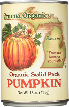 OMENA ORGANICS: Pumpkin Solid Canned Organic, 15 oz