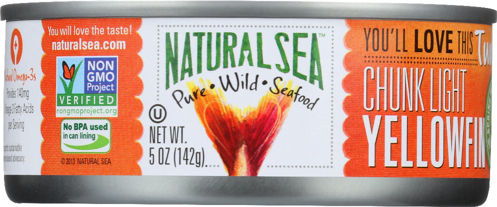 NATURAL SEA: Chunk Light Yellow Fin Tuna Salted, 5 oz