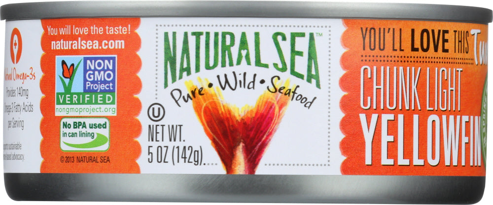 NATURAL SEA: Chunk Light Wild Yellowfin Tuna Salted, 5 oz