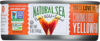 NATURAL SEA: Chunk Light Wild Yellowfin Tuna Salted, 5 oz