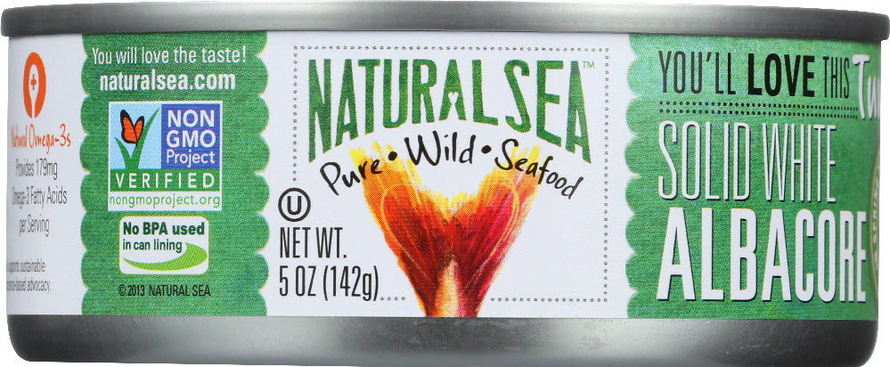 NATURAL SEA: Solid White Wild Tuna Albacore Salted, 5 oz