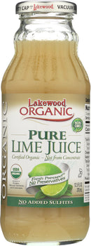 LAKEWOOD: Organic Pure Juice Lime, 12.5 oz