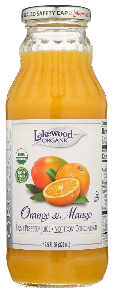 LAKEWOOD: Juice Orange Mango Pure Organic, 12.5 fo