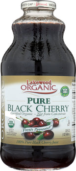 LAKEWOOD: Organic Pure Black Cherry Juice, 32 oz