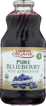 LAKEWOOD: Organic Fresh Pressed Pure Blueberry Juice, 32 oz