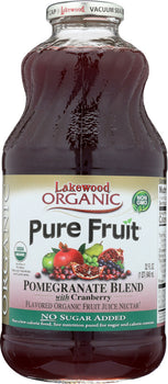 LAKEWOOD ORGANIC: Pure Fruit Pomegranate with Cranberry Juice, 32 oz